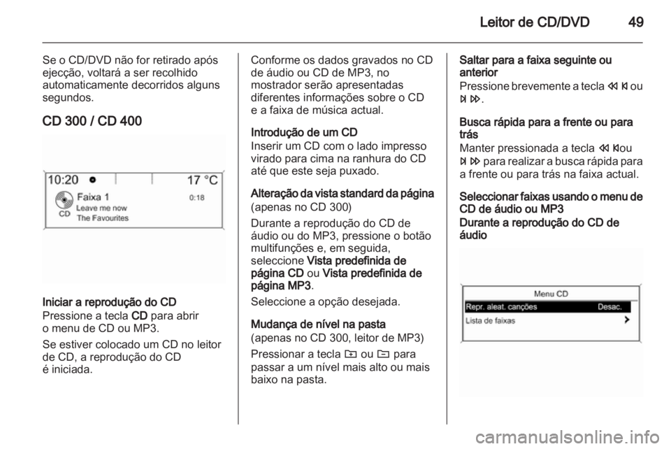 OPEL MERIVA 2011.5  Manual de Informação e Lazer (in Portugues) 