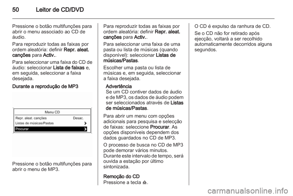 OPEL MERIVA 2011.5  Manual de Informação e Lazer (in Portugues) 