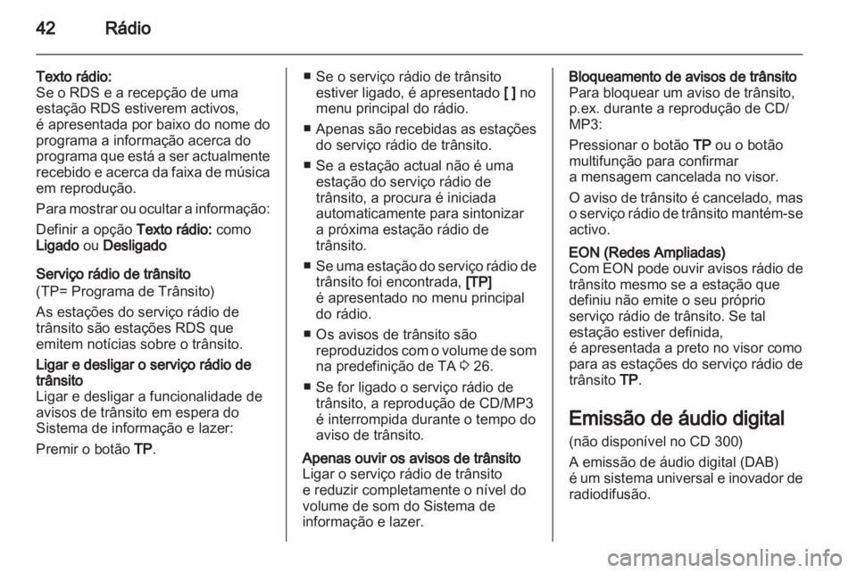OPEL MERIVA 2012 Manual de Informação e Lazer (in Portugues) OPEL MERIVA 2012 Manual de Informação e Lazer (in Portugues)