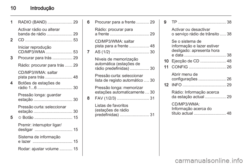 OPEL MERIVA 2012  Manual de Informação e Lazer (in Portugues) 