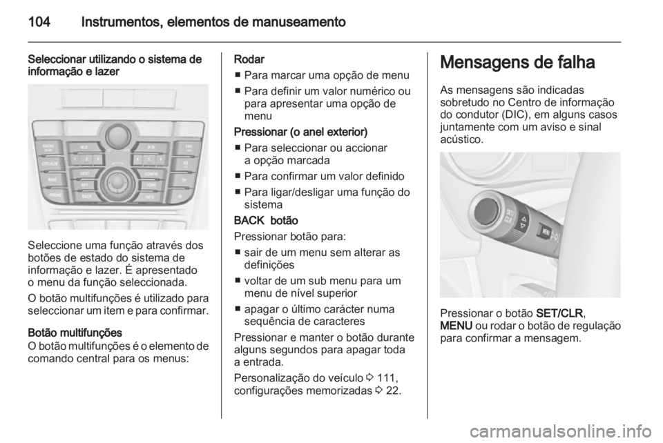 OPEL MERIVA 2012 Manual de Instruções (in Portugues) OPEL MERIVA 2012 Manual de Instruções (in Portugues)