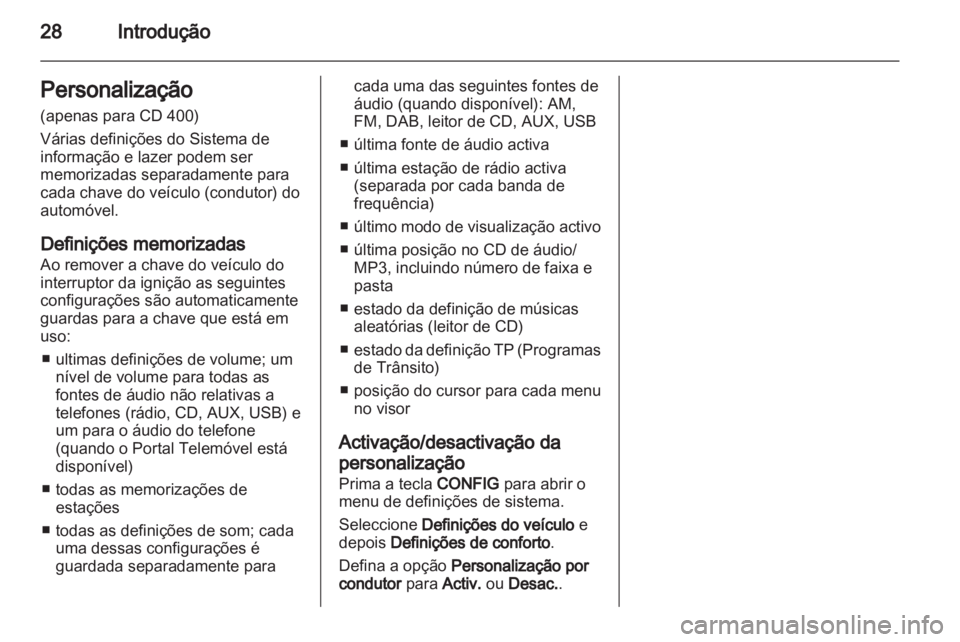 OPEL MERIVA 2012.5 Manual de Informação e Lazer (in Portugues) OPEL MERIVA 2012.5 Manual de Informação e Lazer (in Portugues)