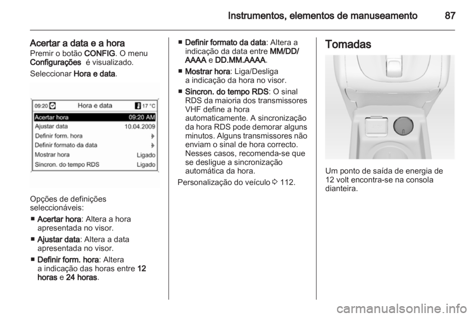 OPEL MERIVA 2012.5 Manual de Instruções (in Portugues) OPEL MERIVA 2012.5 Manual de Instruções (in Portugues)