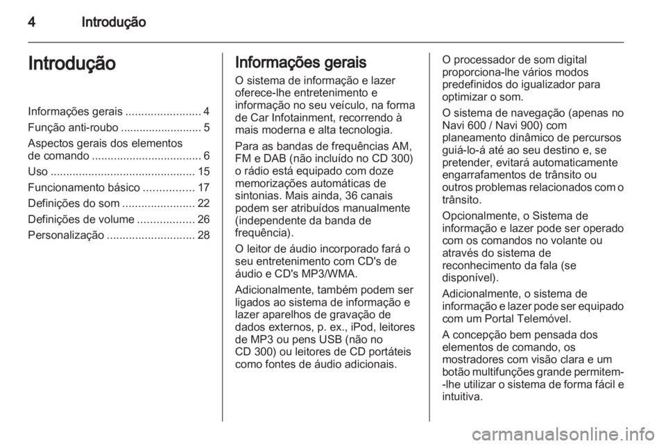 OPEL MERIVA 2013  Manual de Informação e Lazer (in Portugues) 