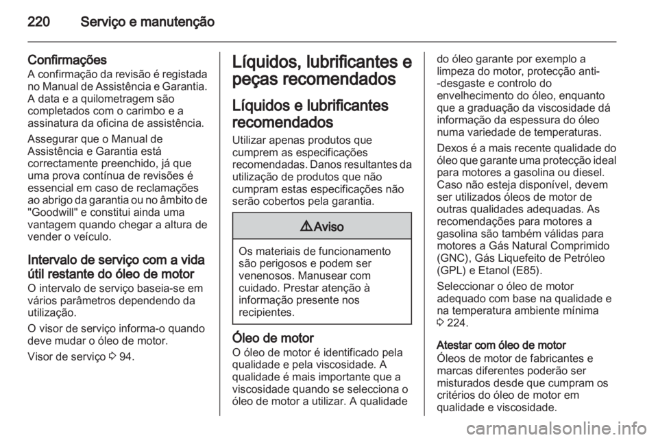 OPEL MERIVA 2013.5  Manual de Instruções (in Portugues) 