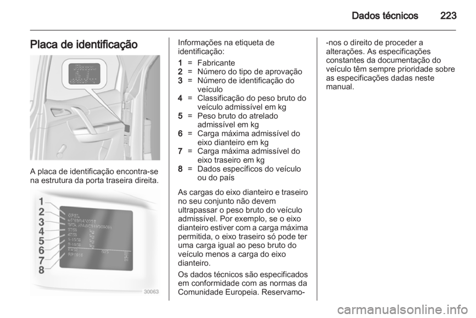 OPEL MERIVA 2013.5  Manual de Instruções (in Portugues) 