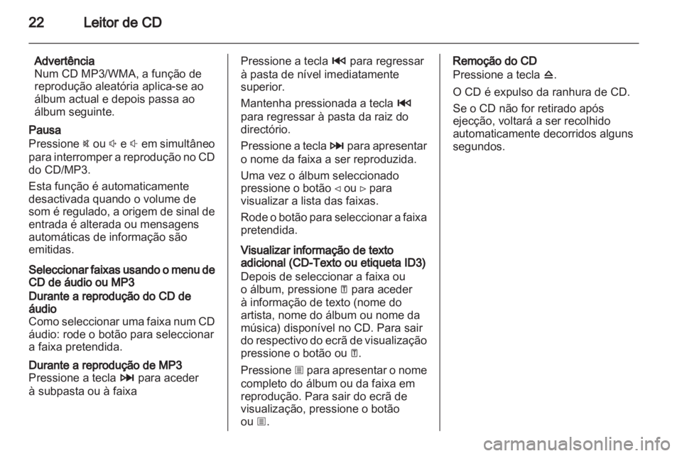 OPEL VIVARO 2011 Manual de Informação e Lazer (in Portugues) OPEL VIVARO 2011 Manual de Informação e Lazer (in Portugues)