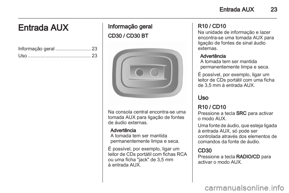 OPEL VIVARO 2011 Manual de Informação e Lazer (in Portugues) OPEL VIVARO 2011 Manual de Informação e Lazer (in Portugues)