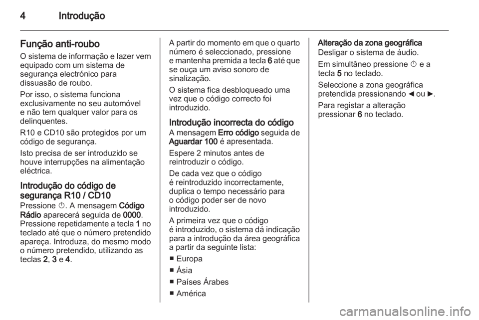 OPEL MOVANO_B 2010.5  Manual de Informação e Lazer (in Portugues) 