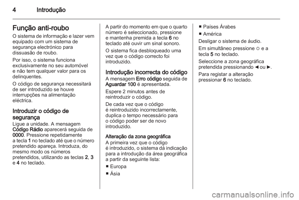 OPEL MOVANO_B 2011.5  Manual de Informação e Lazer (in Portugues) 