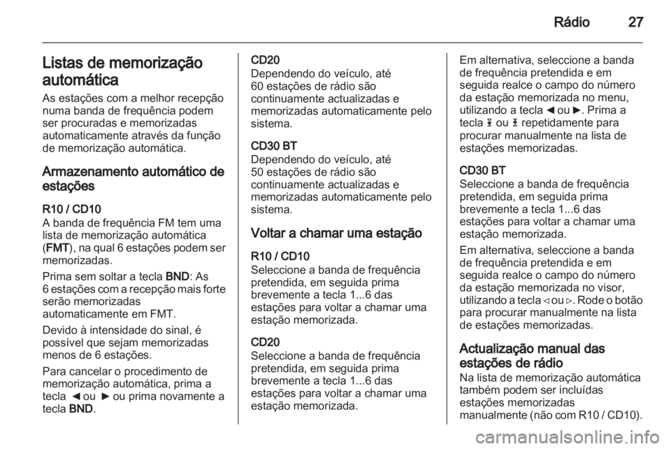 OPEL MOVANO_B 2012 Manual de Informação e Lazer (in Portugues) OPEL MOVANO_B 2012 Manual de Informação e Lazer (in Portugues)
