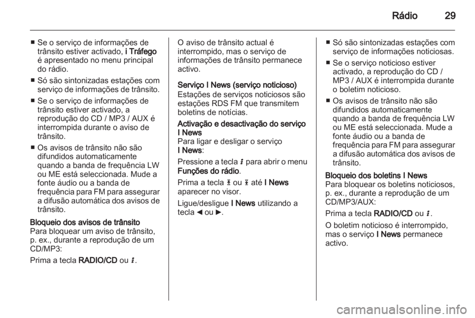 OPEL MOVANO_B 2012 Manual de Informação e Lazer (in Portugues) OPEL MOVANO_B 2012 Manual de Informação e Lazer (in Portugues)