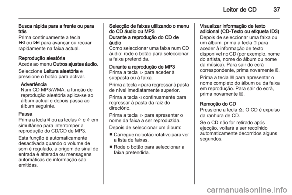 OPEL VIVARO 2013  Manual de Informação e Lazer (in Portugues) 
