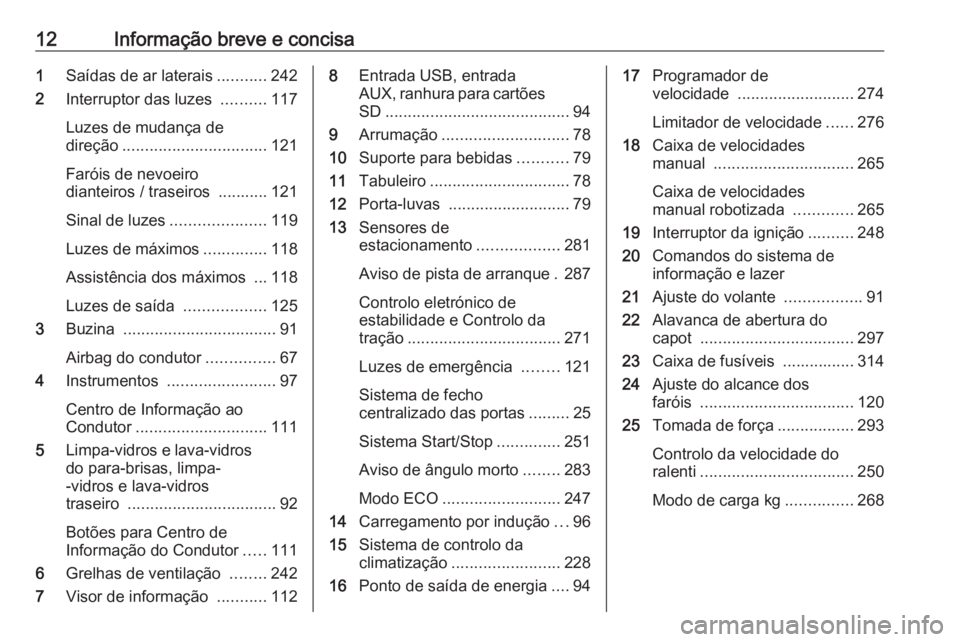 OPEL MOVANO_B 2020 Manual de Instruções (in Portugues) 12Informação breve e concisa1Saídas de ar laterais ...........242
2 Interruptor das luzes ..........117
Luzes de mudança de
direção ................................ 121
Faróis de nevoeiro
dian OPEL MOVANO_B 2020 Manual de Instruções (in Portugues) 12Informação breve e concisa1Saídas de ar laterais ...........242
2 Interruptor das luzes ..........117
Luzes de mudança de
direção ................................ 121
Faróis de nevoeiro
dian
