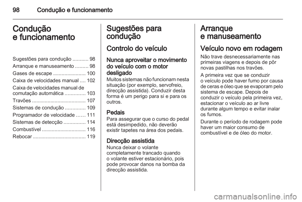 OPEL VIVARO 2011.5 Manual de Instruções (in Portugues) OPEL VIVARO 2011.5 Manual de Instruções (in Portugues)