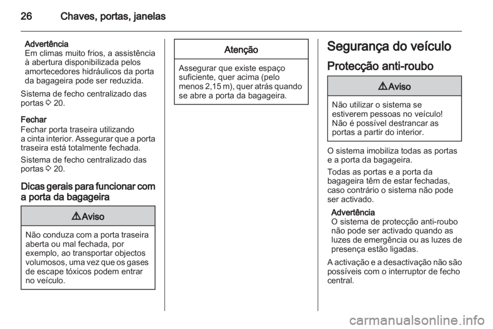 OPEL VIVARO 2012 Manual de Instruções (in Portugues) OPEL VIVARO 2012 Manual de Instruções (in Portugues)