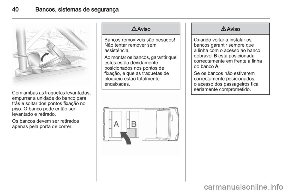 OPEL VIVARO 2012 Manual de Instruções (in Portugues) OPEL VIVARO 2012 Manual de Instruções (in Portugues)