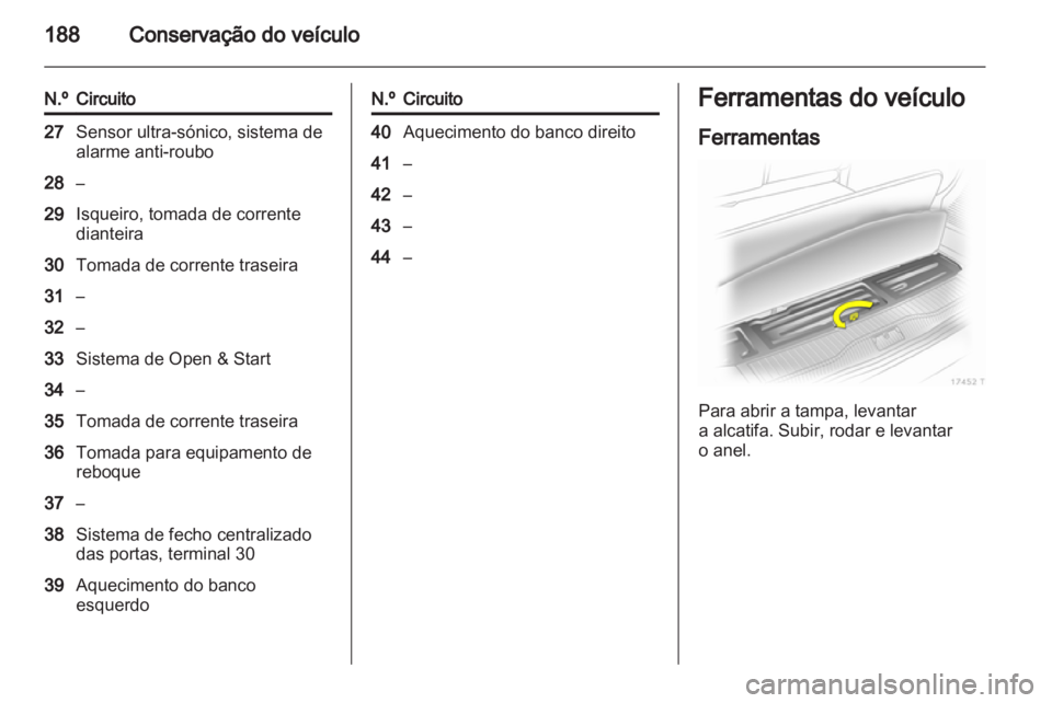 OPEL ZAFIRA 2010.5 Manual de Instruções (in Portugues) OPEL ZAFIRA 2010.5 Manual de Instruções (in Portugues)