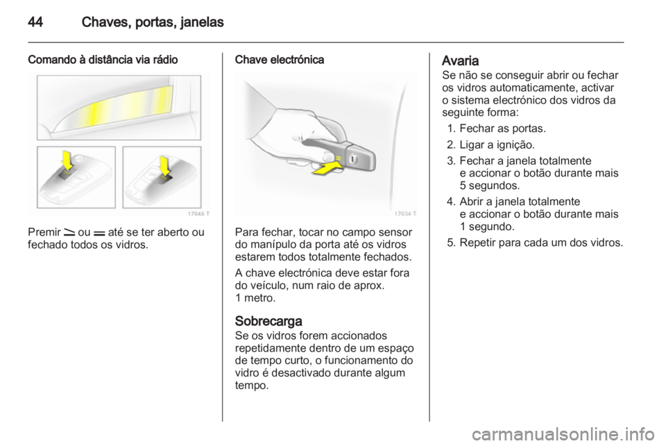 OPEL ZAFIRA 2012  Manual de Instruções (in Portugues) 