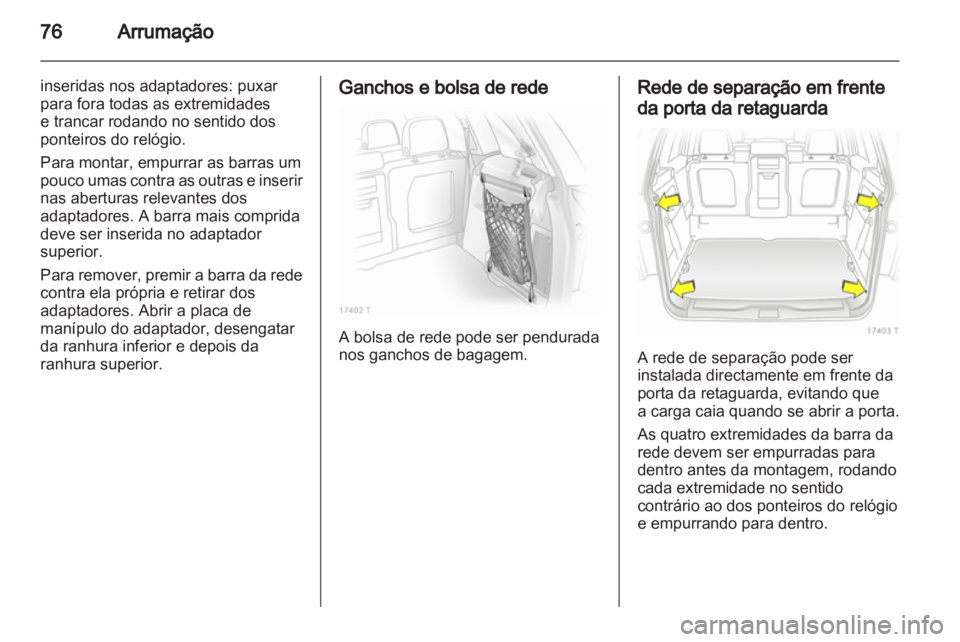 OPEL ZAFIRA 2012  Manual de Instruções (in Portugues) 