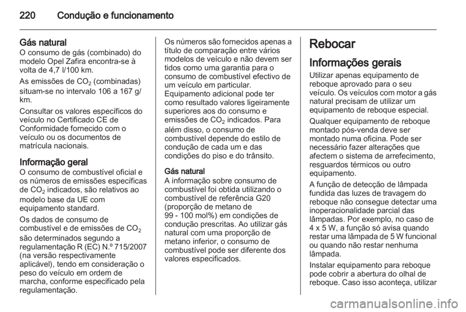 OPEL ZAFIRA TOURER 2012.5  Manual de Instruções (in Portugues) 