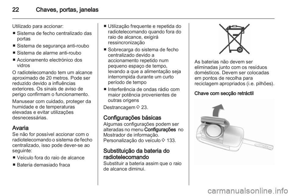 OPEL ZAFIRA TOURER 2012.5  Manual de Instruções (in Portugues) 