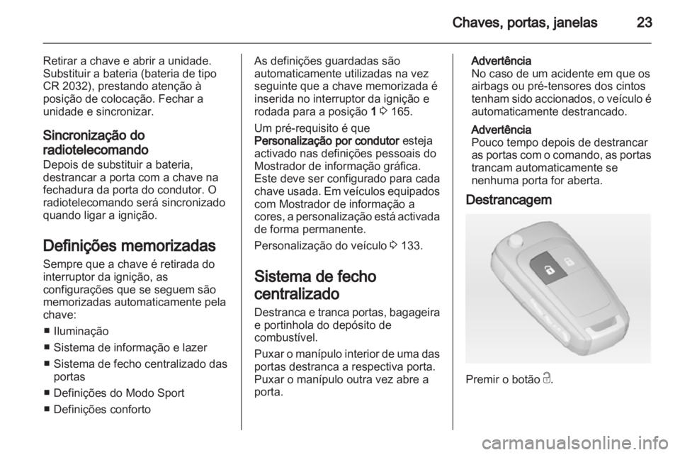 OPEL ZAFIRA TOURER 2012.5  Manual de Instruções (in Portugues) 