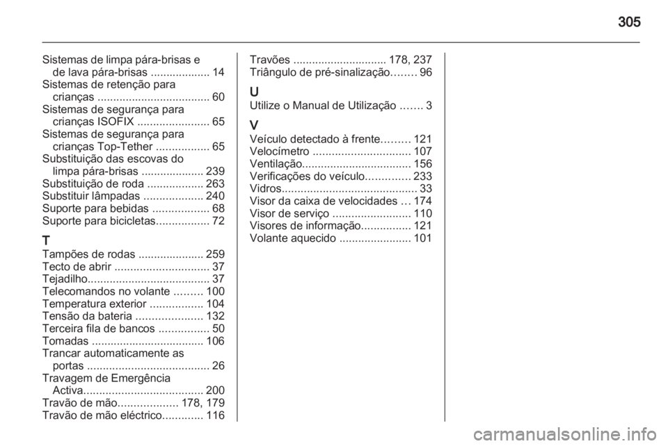 OPEL ZAFIRA TOURER 2013  Manual de Instruções (in Portugues) 
