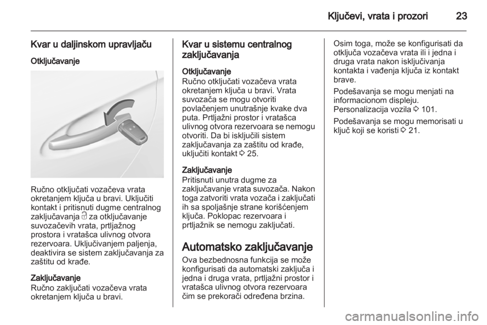 OPEL ADAM 2013.5 Uputstvo za upotrebu (in Serbian) OPEL ADAM 2013.5 Uputstvo za upotrebu (in Serbian)