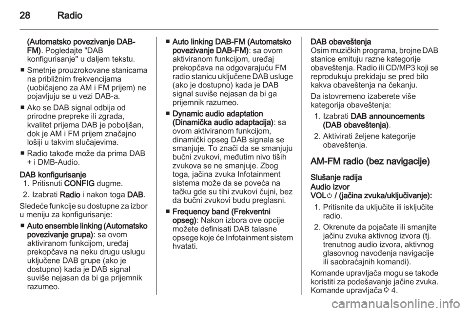 OPEL AMPERA 2013  Uputstvo za rukovanje Infotainment sistemom (in Serbian) 