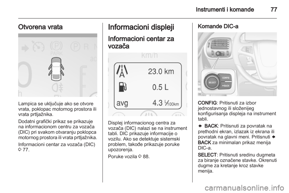 OPEL AMPERA 2013  Uputstvo za upotrebu (in Serbian) 