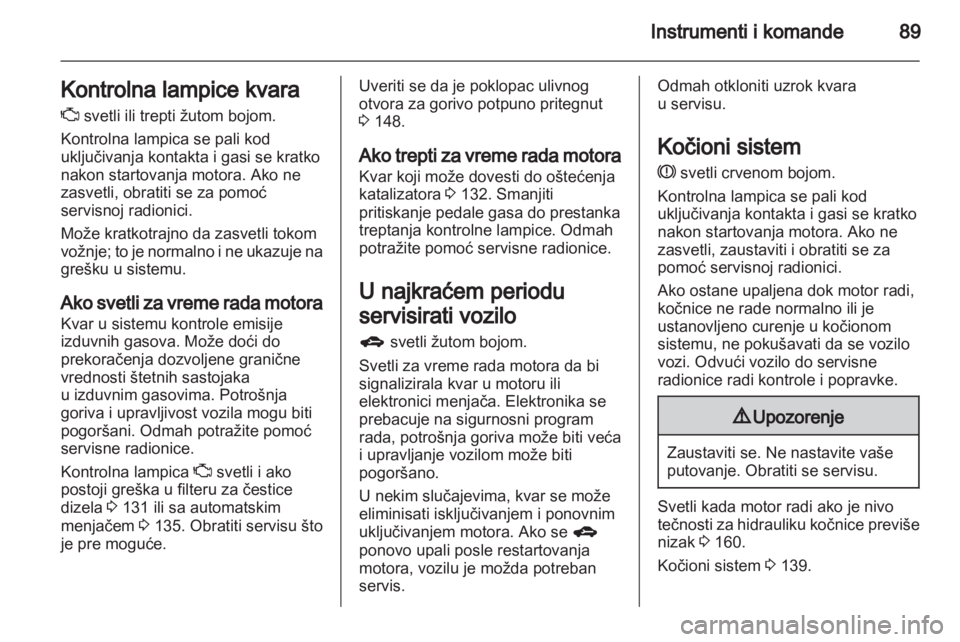 OPEL ANTARA 2011  Uputstvo za upotrebu (in Serbian) 