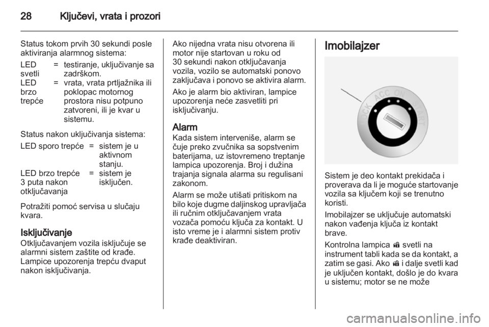 OPEL ANTARA 2013.5  Uputstvo za upotrebu (in Serbian) 