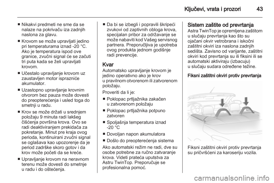 OPEL ASTRA H 2011.5 Uputstvo za upotrebu (in Serbian) OPEL ASTRA H 2011.5 Uputstvo za upotrebu (in Serbian)
