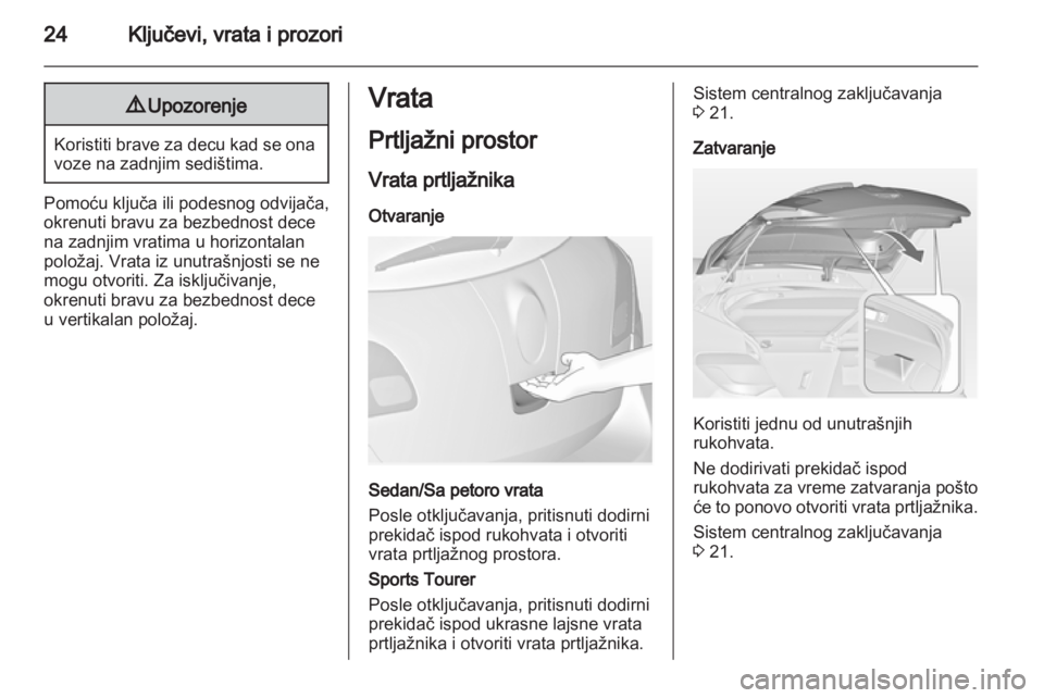 OPEL ASTRA J 2011  Uputstvo za upotrebu (in Serbian) 
