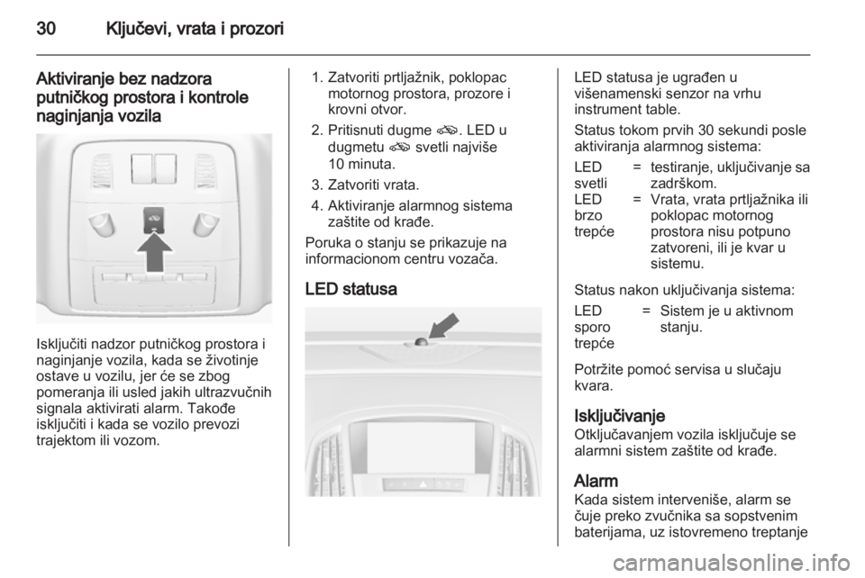 OPEL ASTRA J 2013  Uputstvo za upotrebu (in Serbian) 