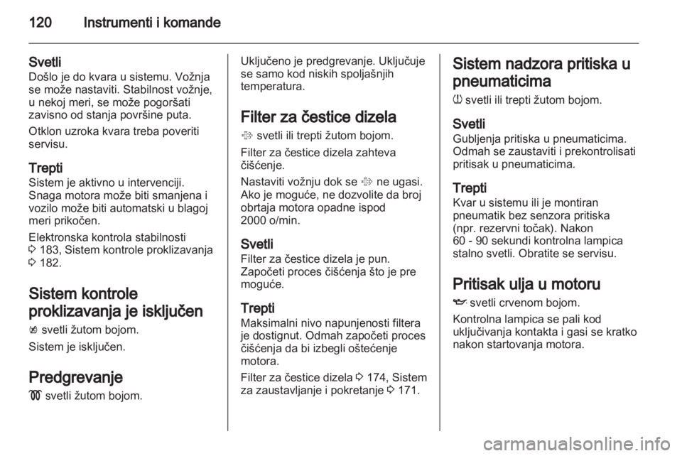 OPEL ASTRA J 2013.5  Uputstvo za upotrebu (in Serbian) 
