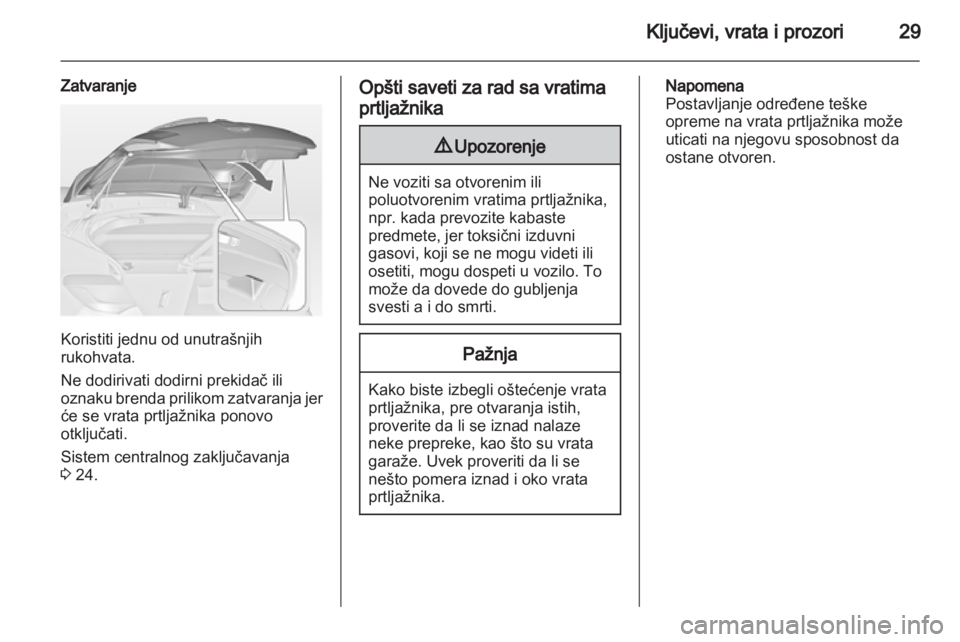 OPEL ASTRA J 2013.5  Uputstvo za upotrebu (in Serbian) 