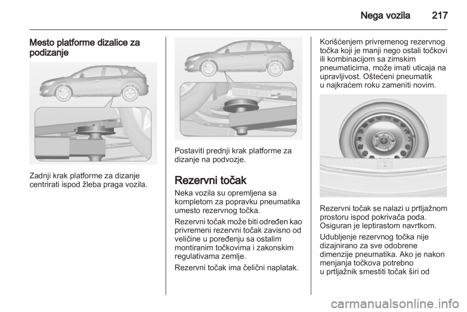 OPEL ASTRA J HB5 & ST 2012 Uputstvo za upotrebu (in Serbian) OPEL ASTRA J HB5 & ST 2012 Uputstvo za upotrebu (in Serbian)