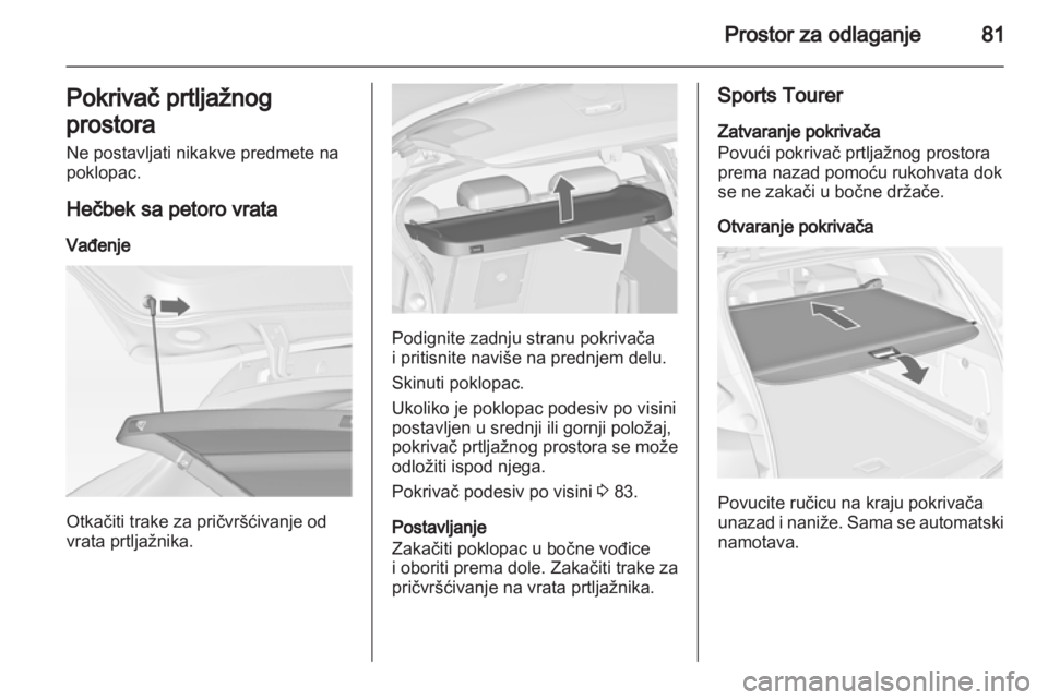OPEL ASTRA J HB5 & ST 2012  Uputstvo za upotrebu (in Serbian) 