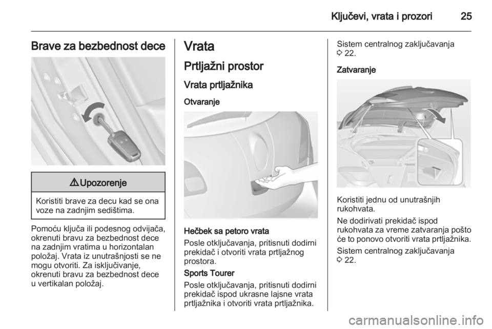 OPEL ASTRA J HB5 & ST 2012.5  Uputstvo za upotrebu (in Serbian) 