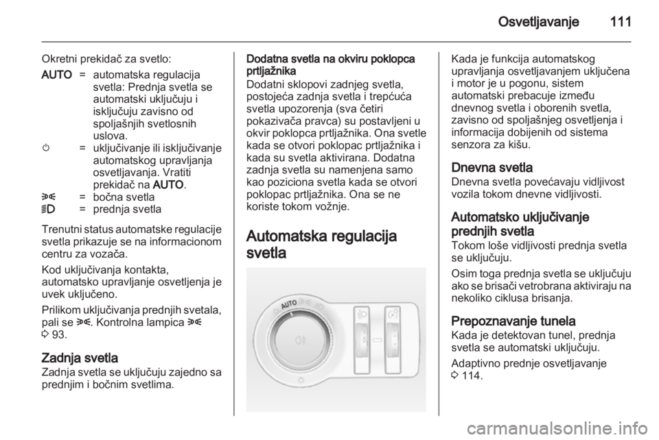 OPEL CASCADA 2013.5  Uputstvo za upotrebu (in Serbian) 