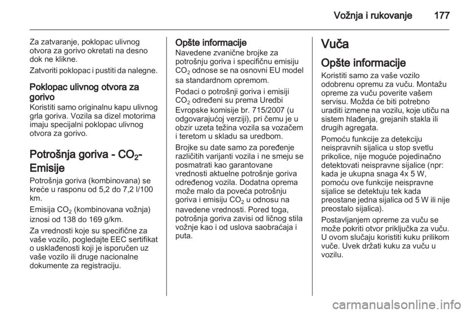 OPEL CASCADA 2013.5  Uputstvo za upotrebu (in Serbian) 