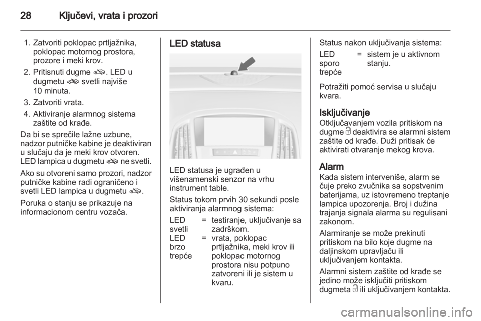 OPEL CASCADA 2013.5  Uputstvo za upotrebu (in Serbian) 