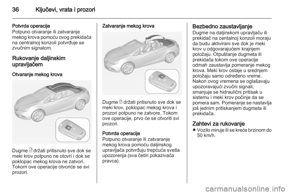 OPEL CASCADA 2013.5  Uputstvo za upotrebu (in Serbian) 