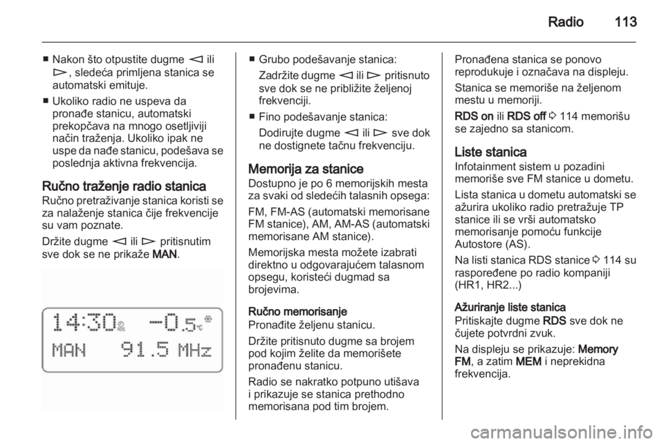 OPEL COMBO 2011  Uputstvo za rukovanje Infotainment sistemom (in Serbian) 