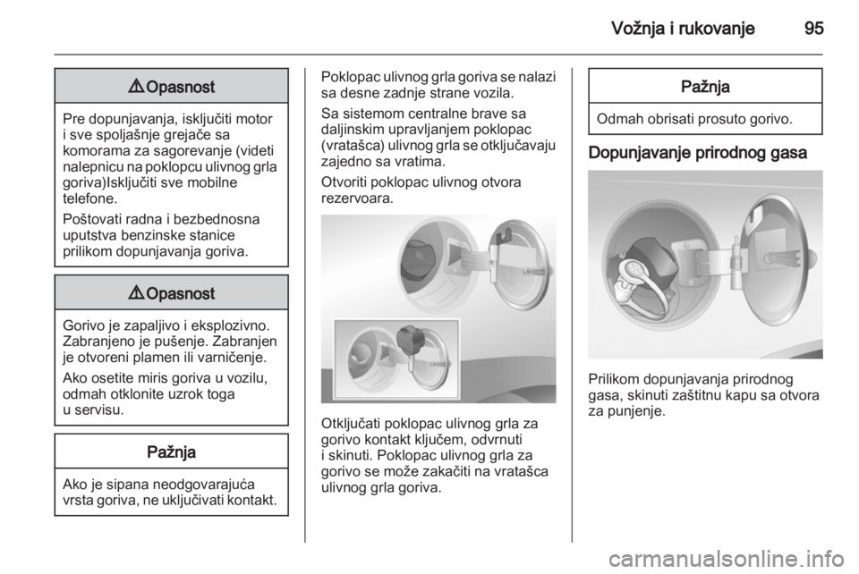 OPEL COMBO 2011.5  Uputstvo za upotrebu (in Serbian) 
