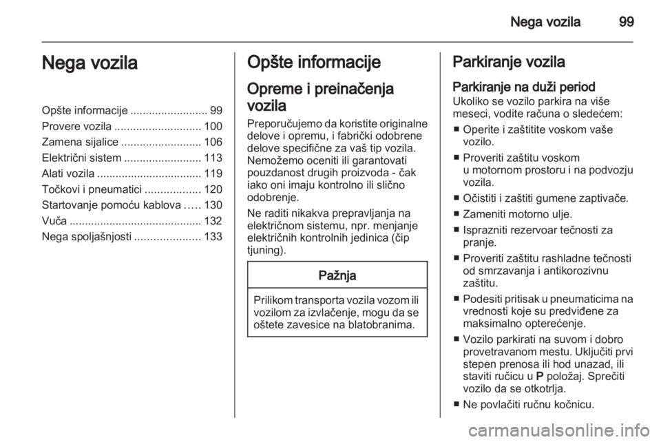 OPEL COMBO 2011.5  Uputstvo za upotrebu (in Serbian) 