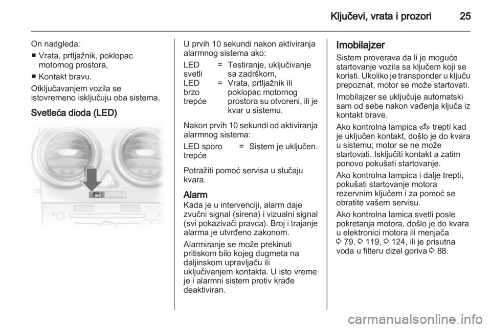 OPEL CORSA 2010.5  Uputstvo za upotrebu (in Serbian) 