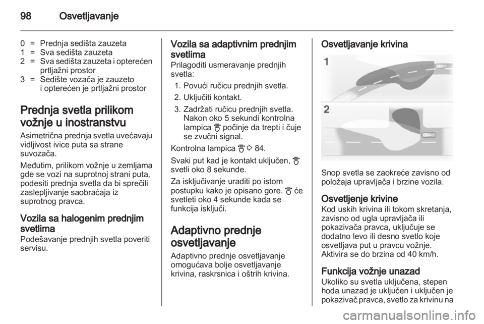 OPEL CORSA 2011.5  Uputstvo za upotrebu (in Serbian) 
